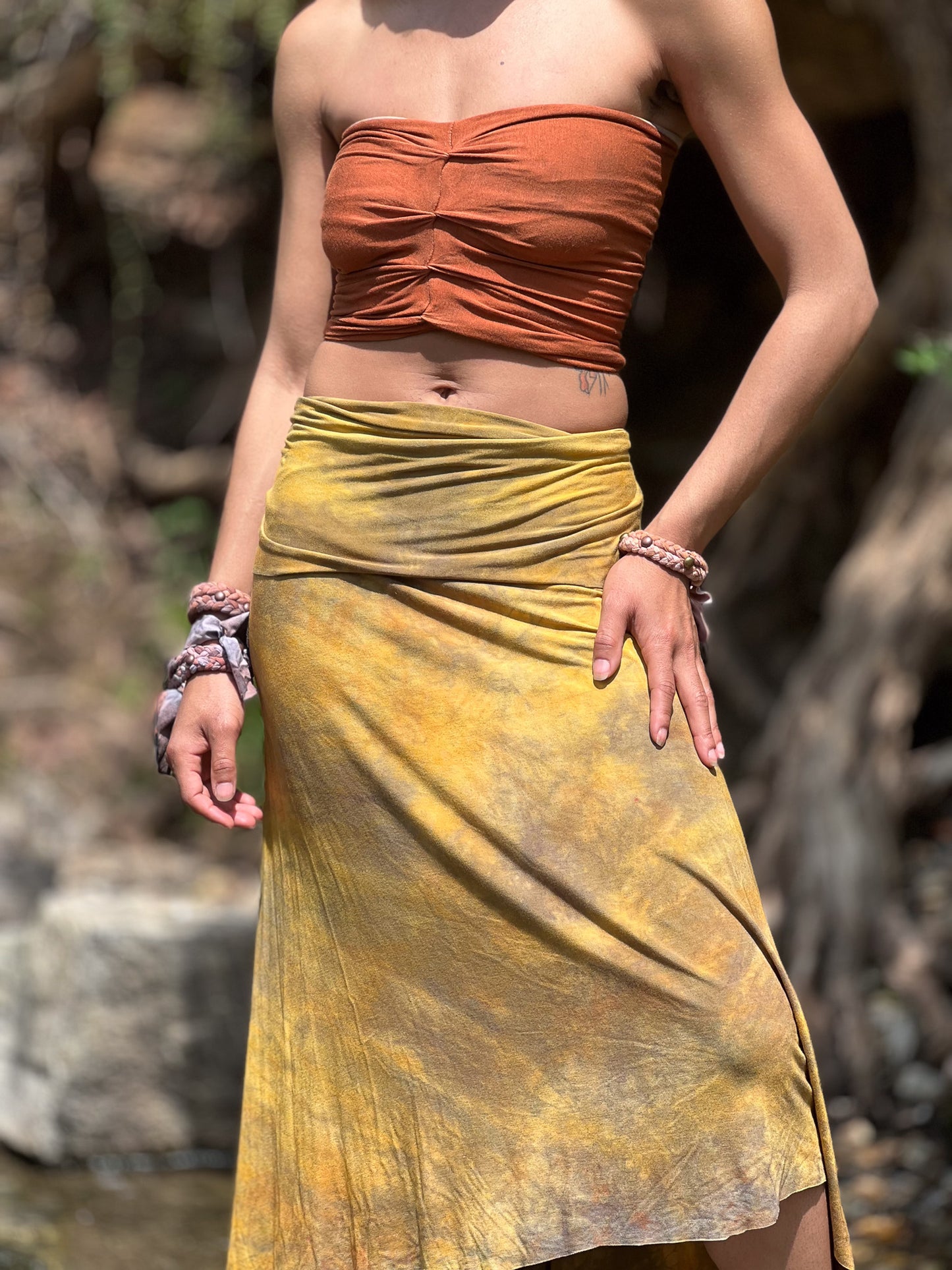 Lightning Dyed Athena Maxi Skirt