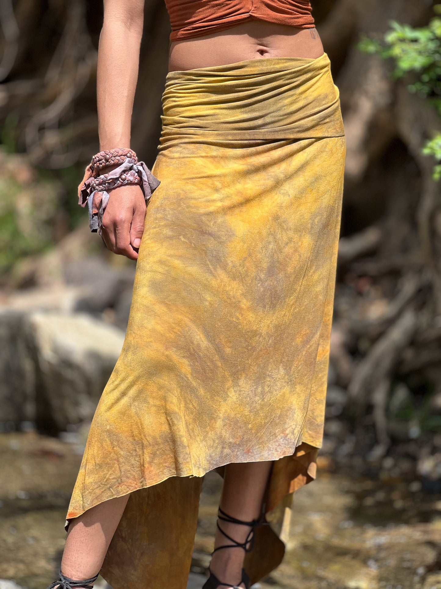 Lightning Dyed Athena Maxi Skirt
