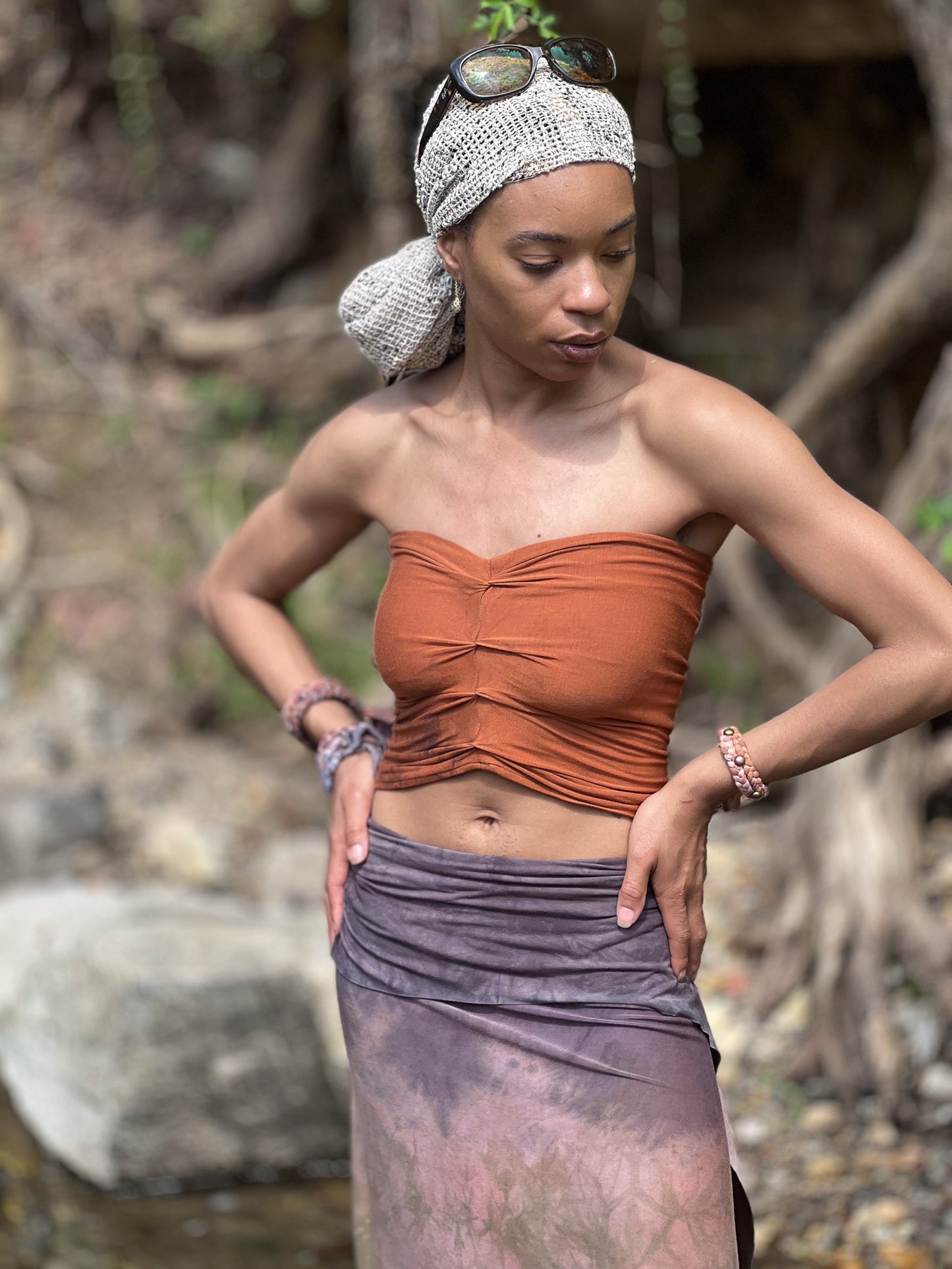 Ocean Mist Marbled Reversible Bandeau