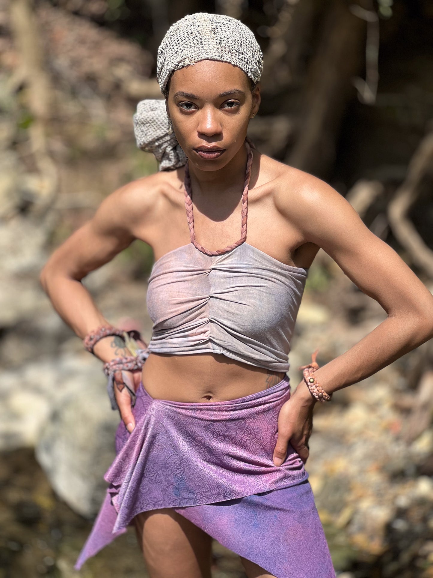 Light Lilac Braided Reversible Bandeau