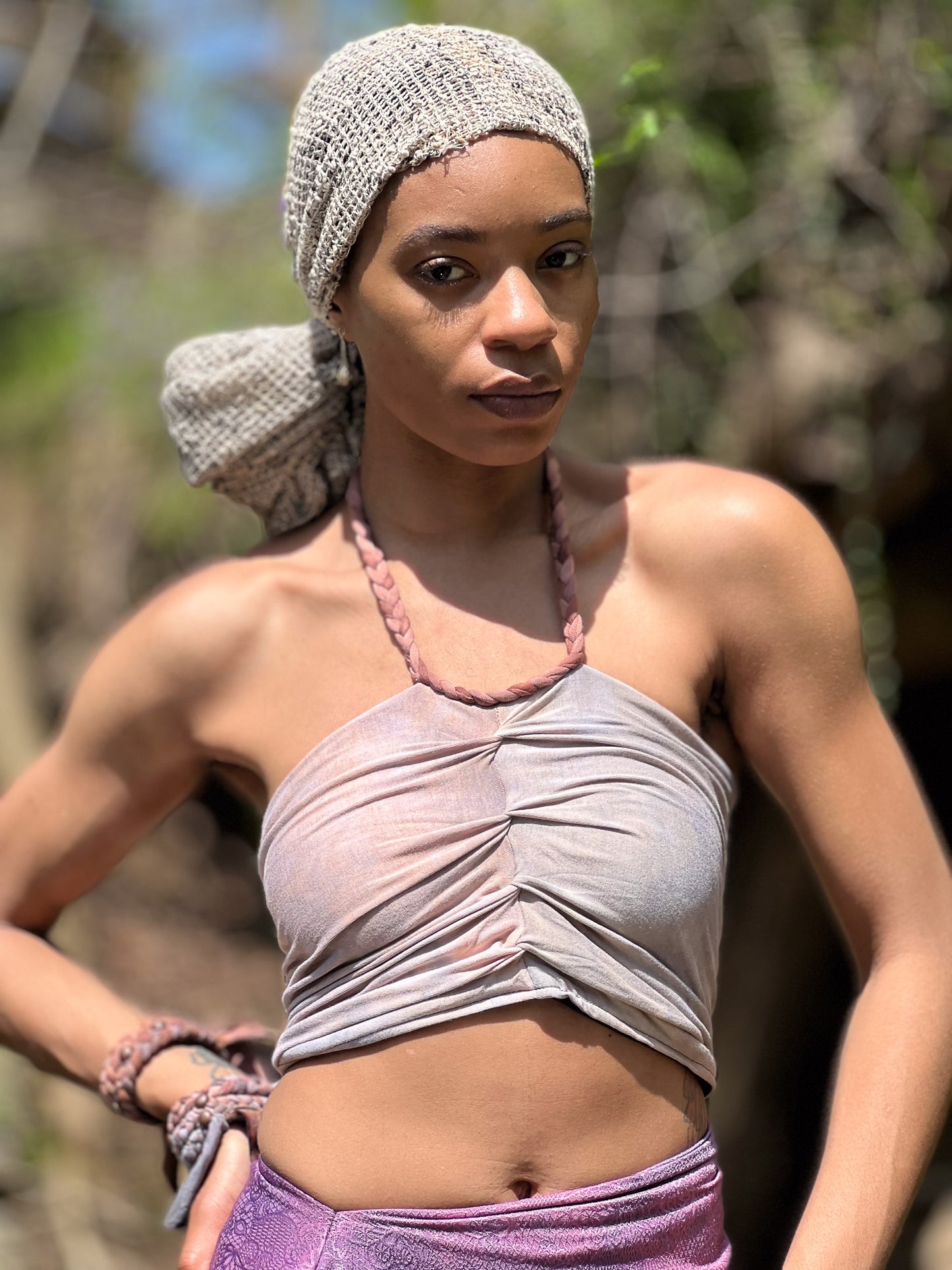 Light Lilac Braided Reversible Bandeau