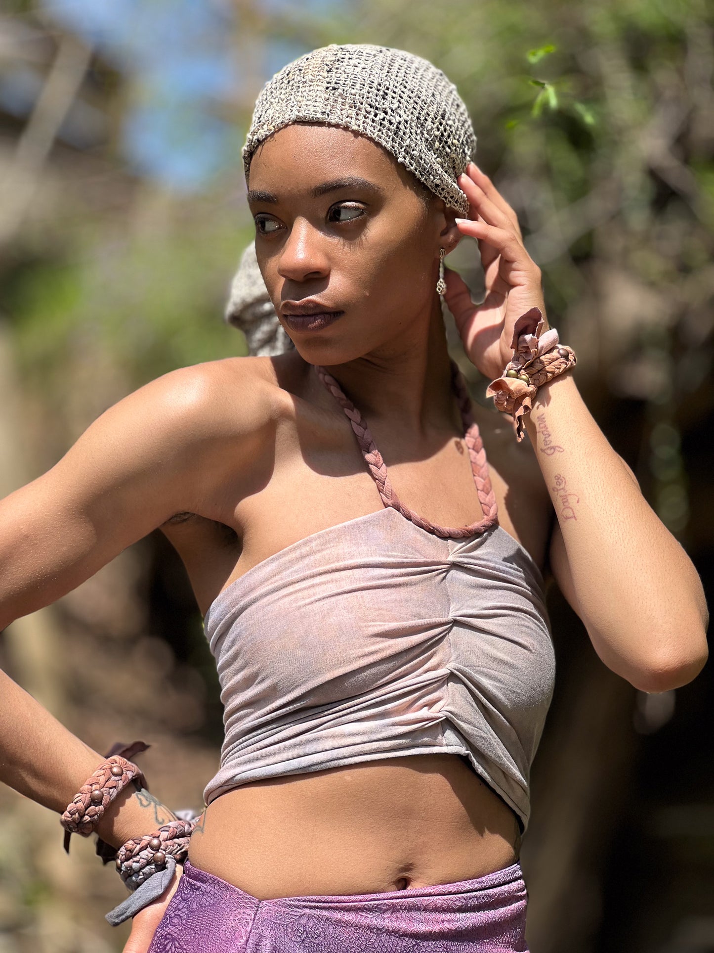 Light Lilac Braided Reversible Bandeau