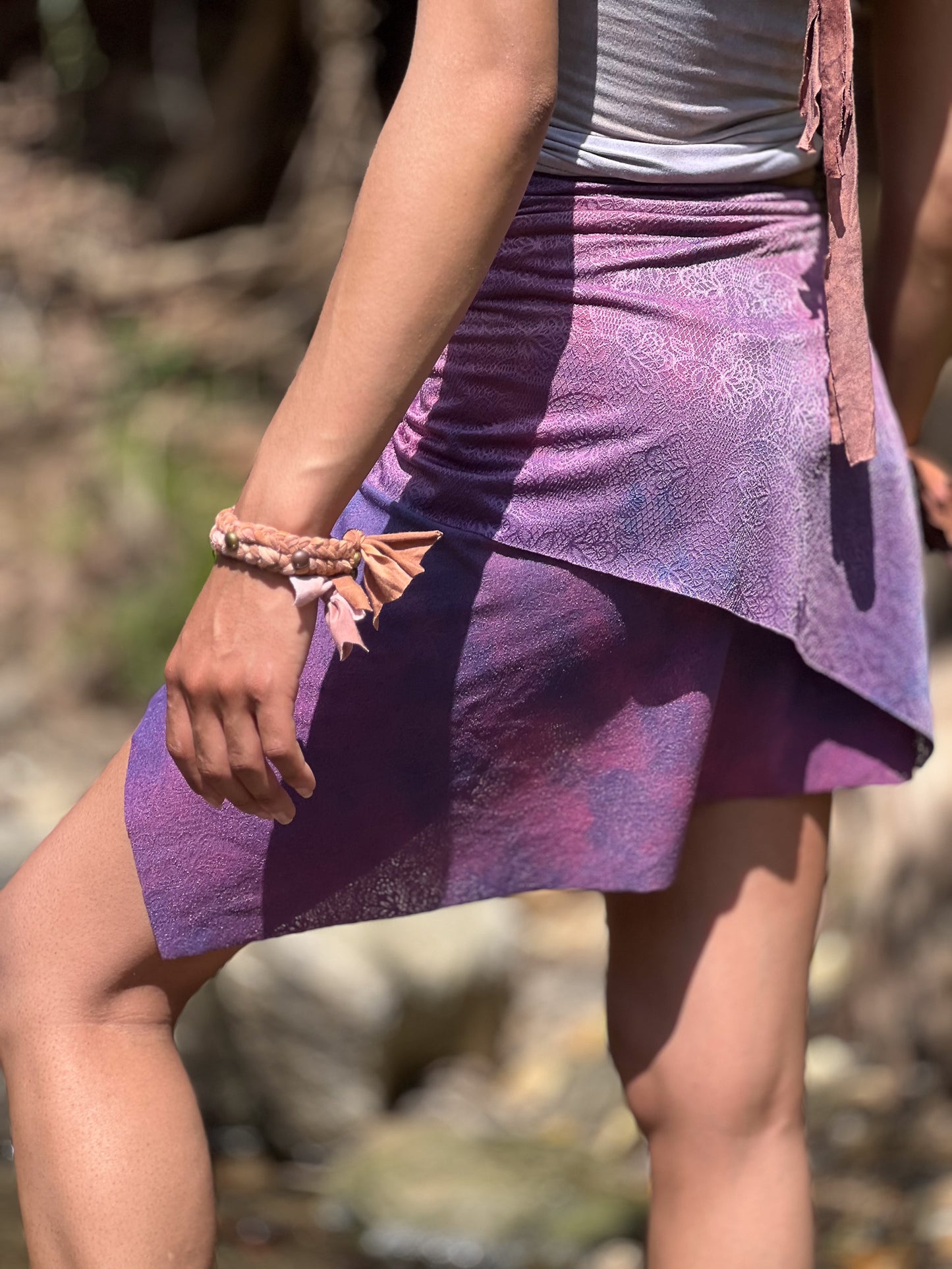 Plum Dyed Mini Athena Skirt