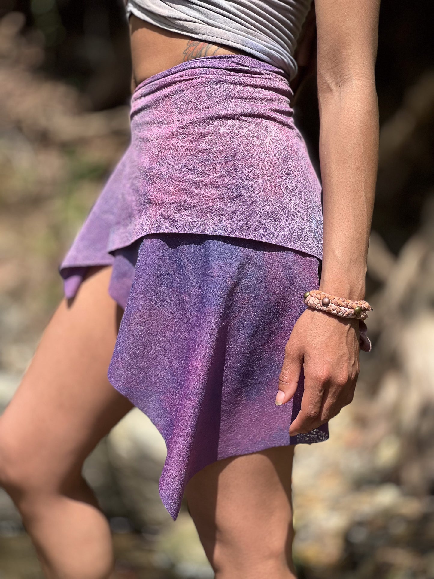 Plum Dyed Mini Athena Skirt