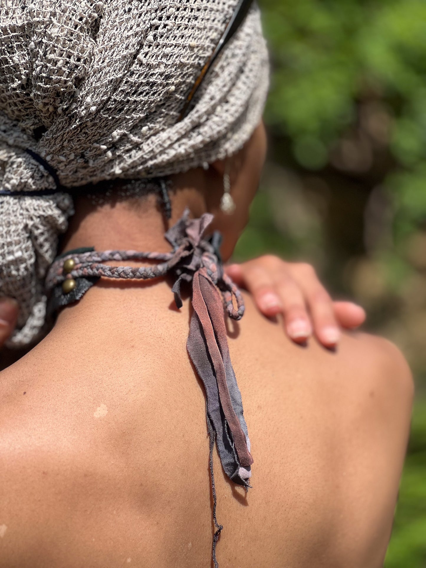 Calypso Black Fringe & Braid Neckpiece
