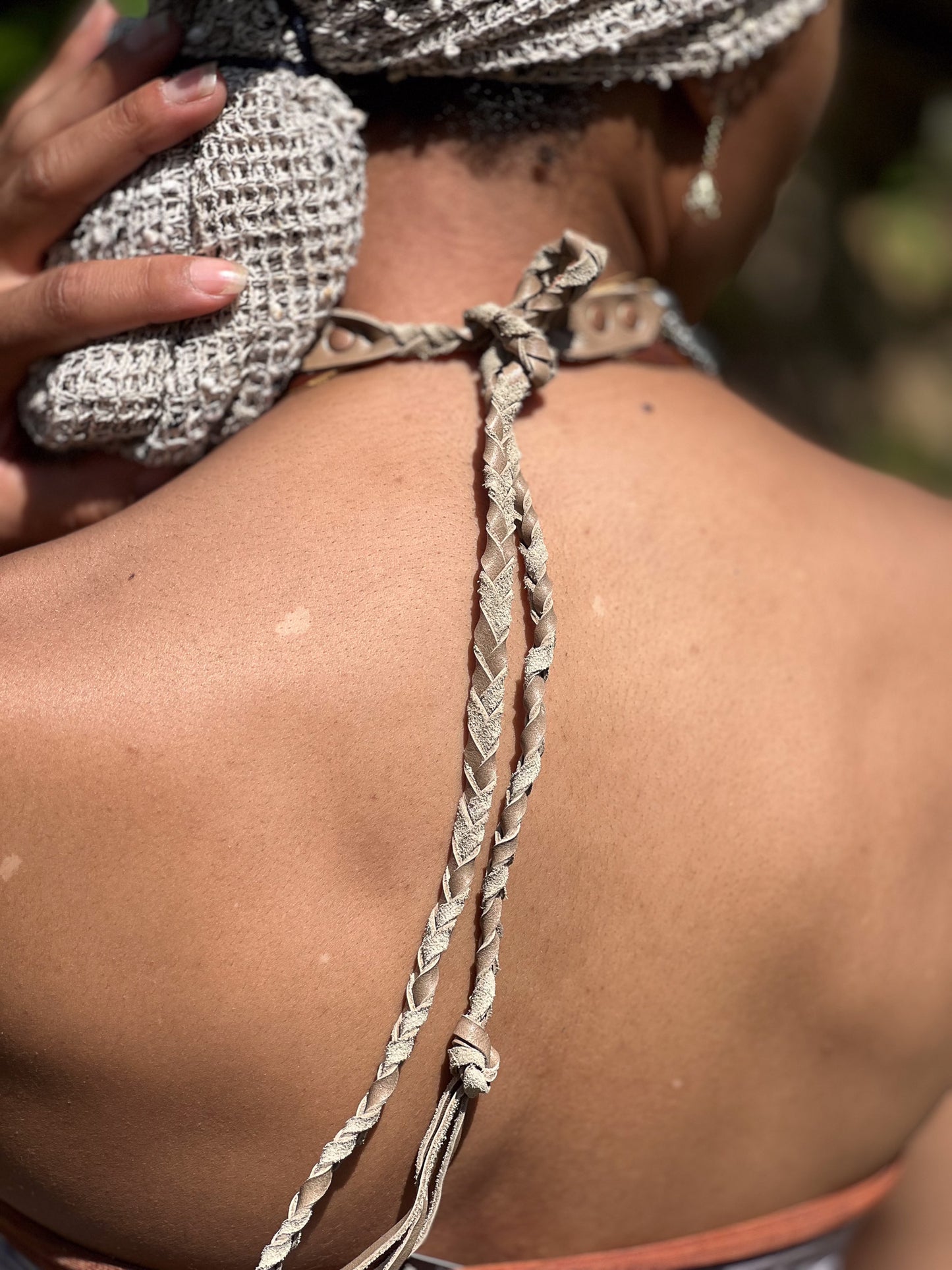 Urania Braided Leather Choker