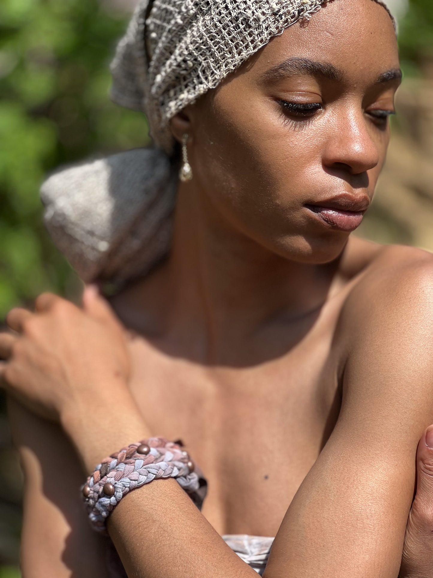 Mauve & Lilac Braided Cuff