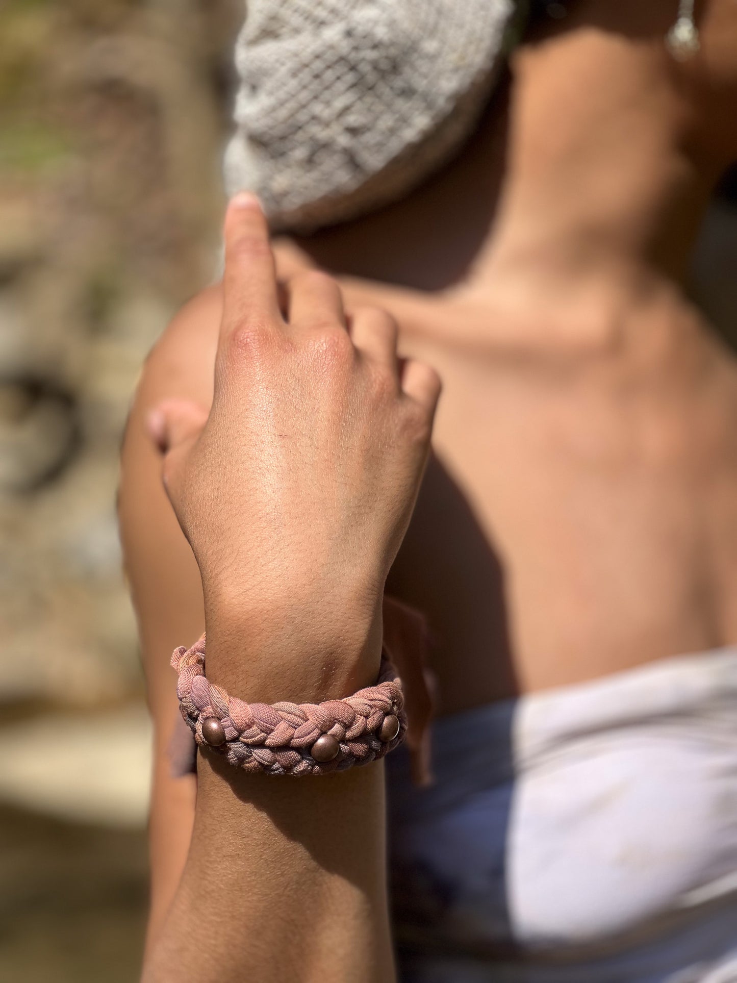 Mauve Braided Cuff