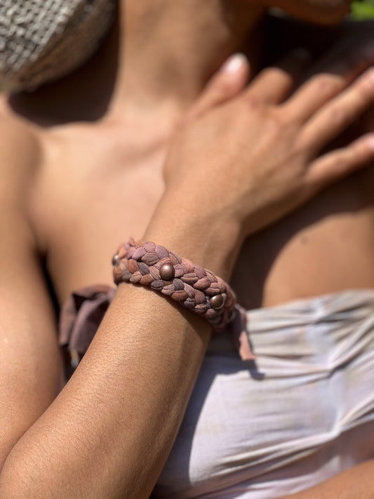 Mauve Braided Cuff