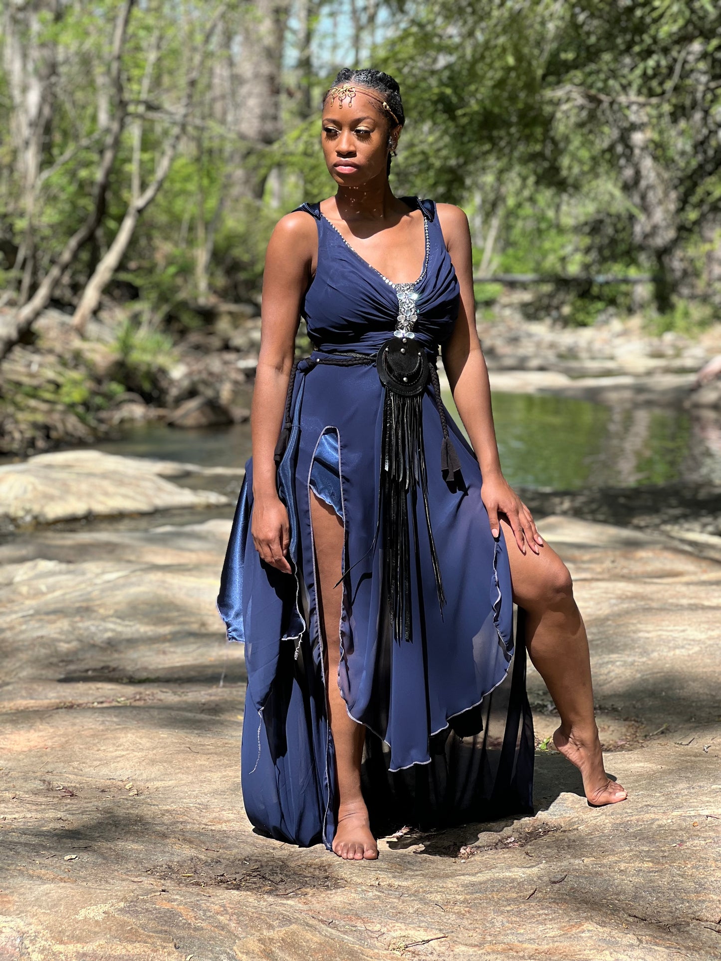Indigo Midnight Goddess Dress