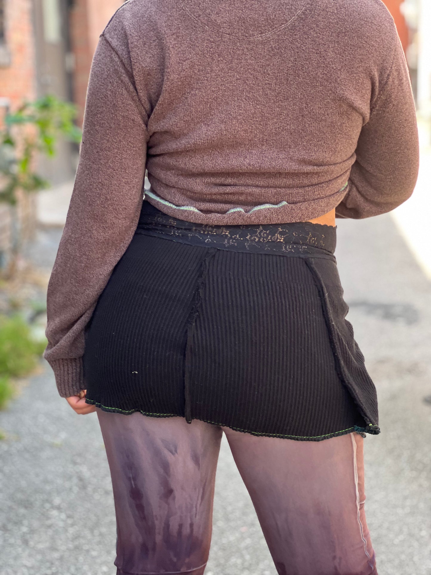 Obsidian Mini Sweater Skirt
