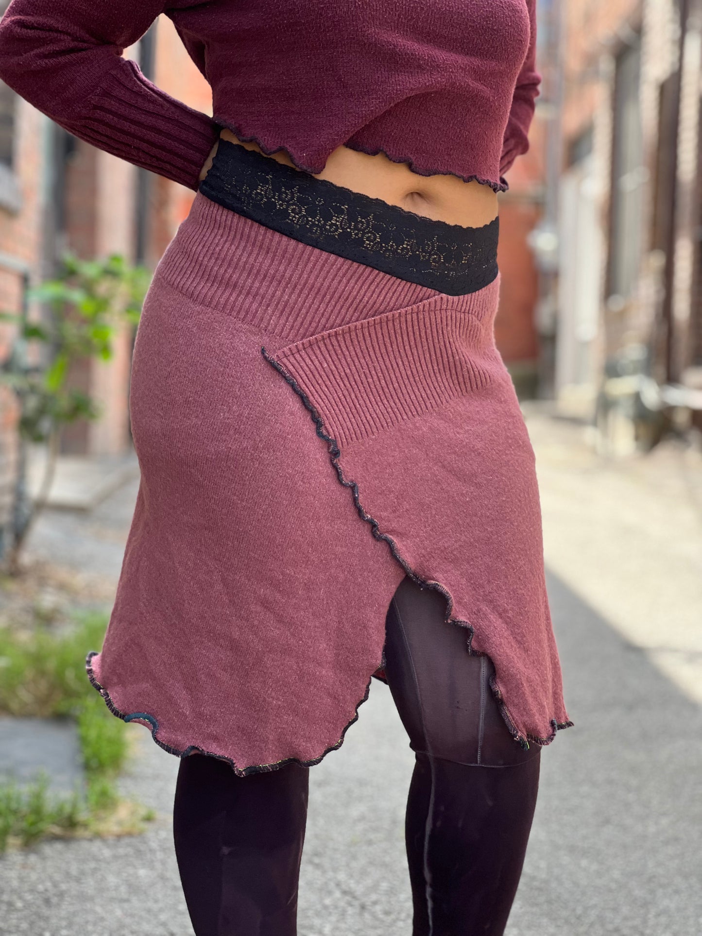 Cinnamon Midi Sweater Skirt