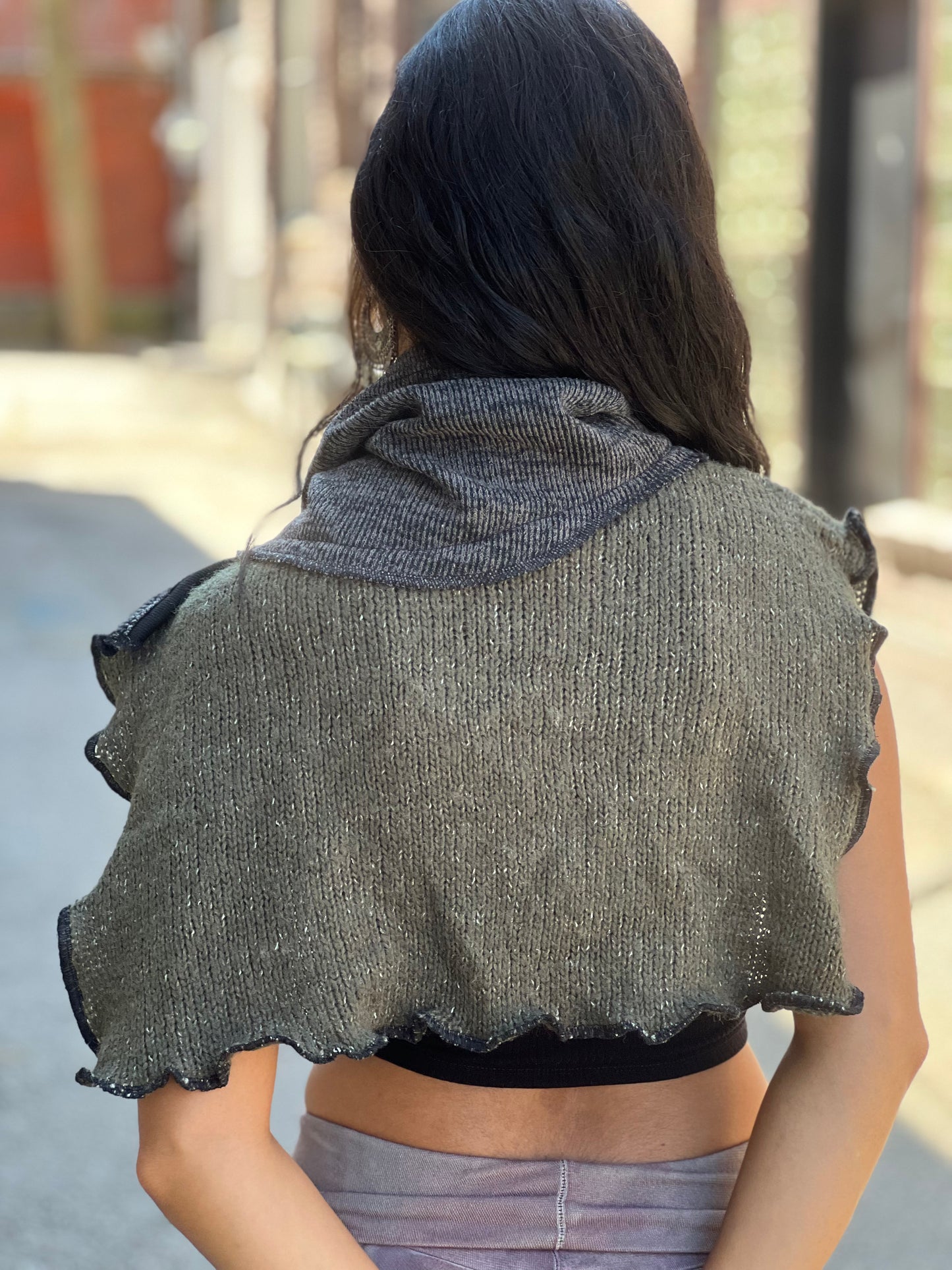 Charcoal & Pine Sweater Neck Scarf