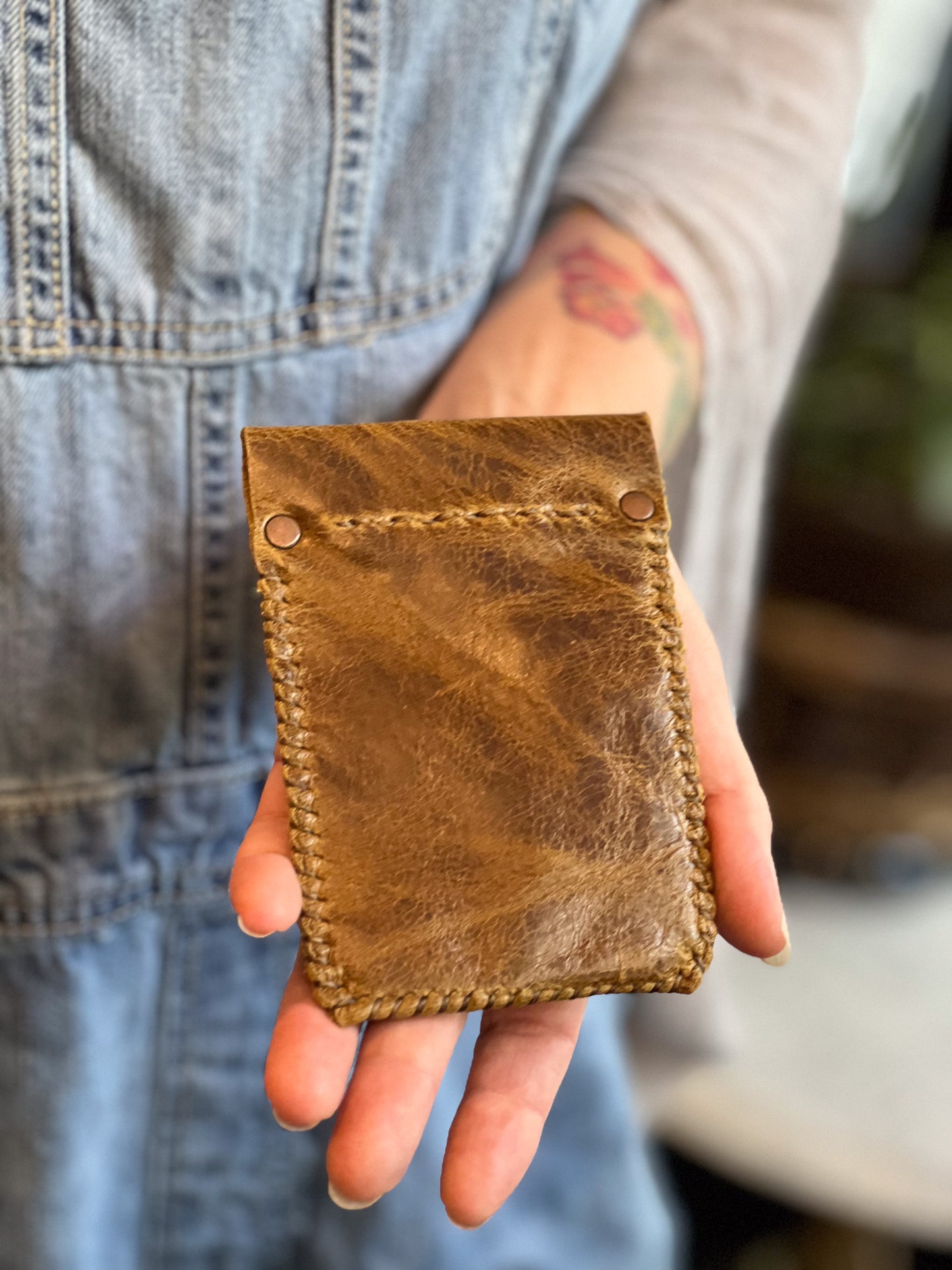 Hand Sewn Leather Card Holder
