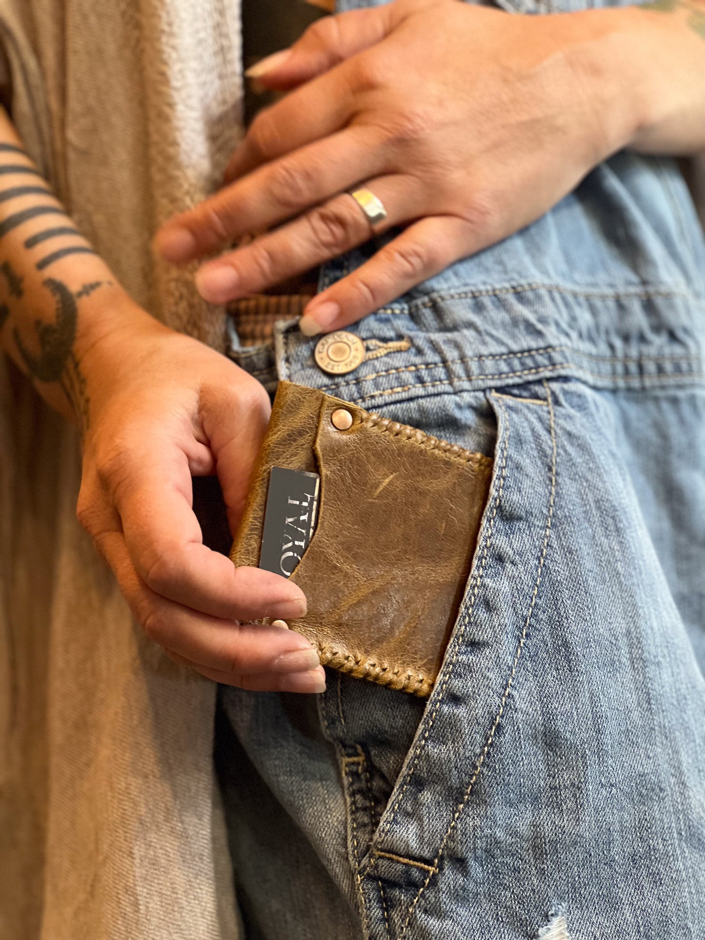 Hand Sewn Leather Card Holder