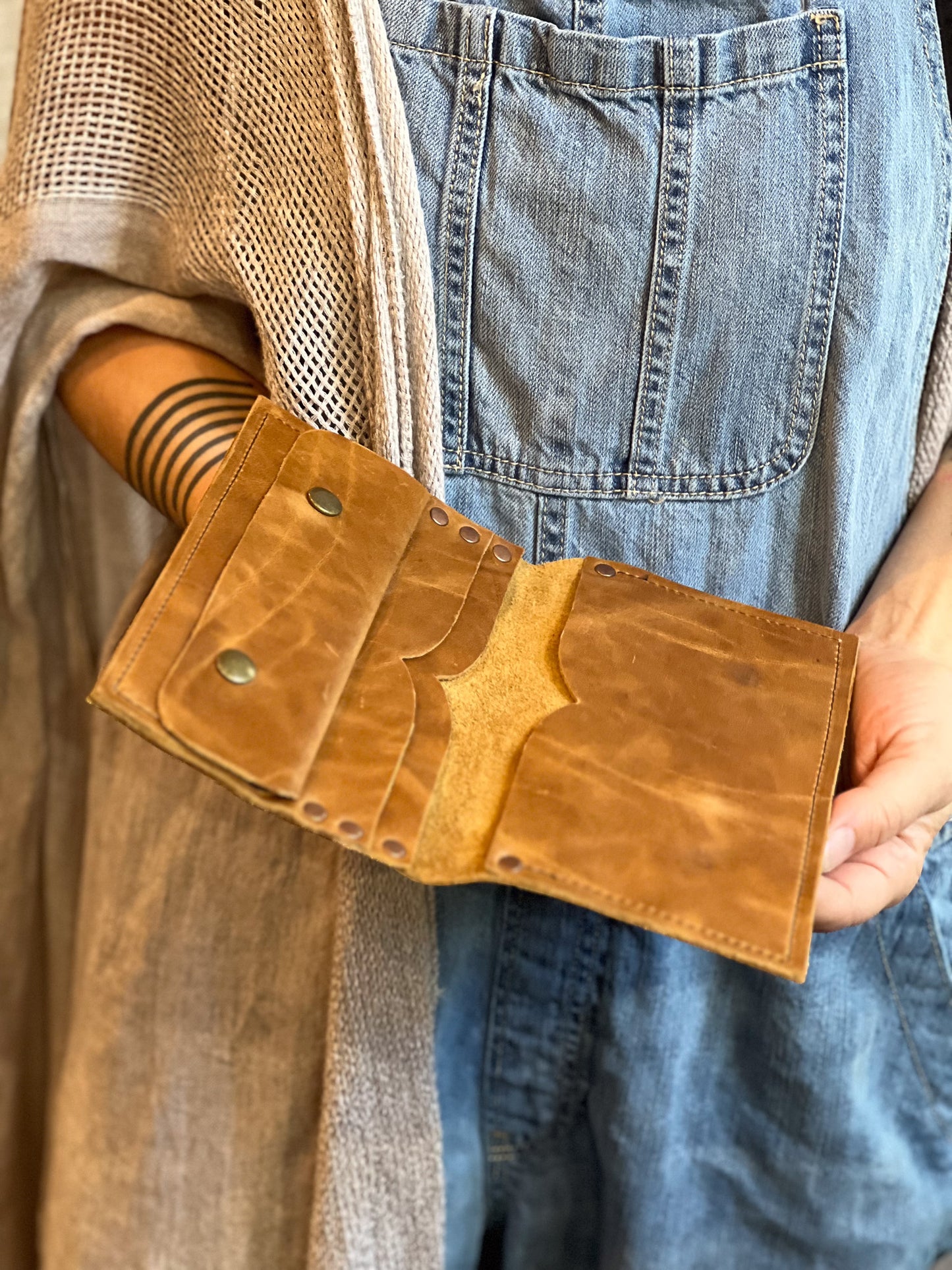 Brown Leather Billfold Wallet
