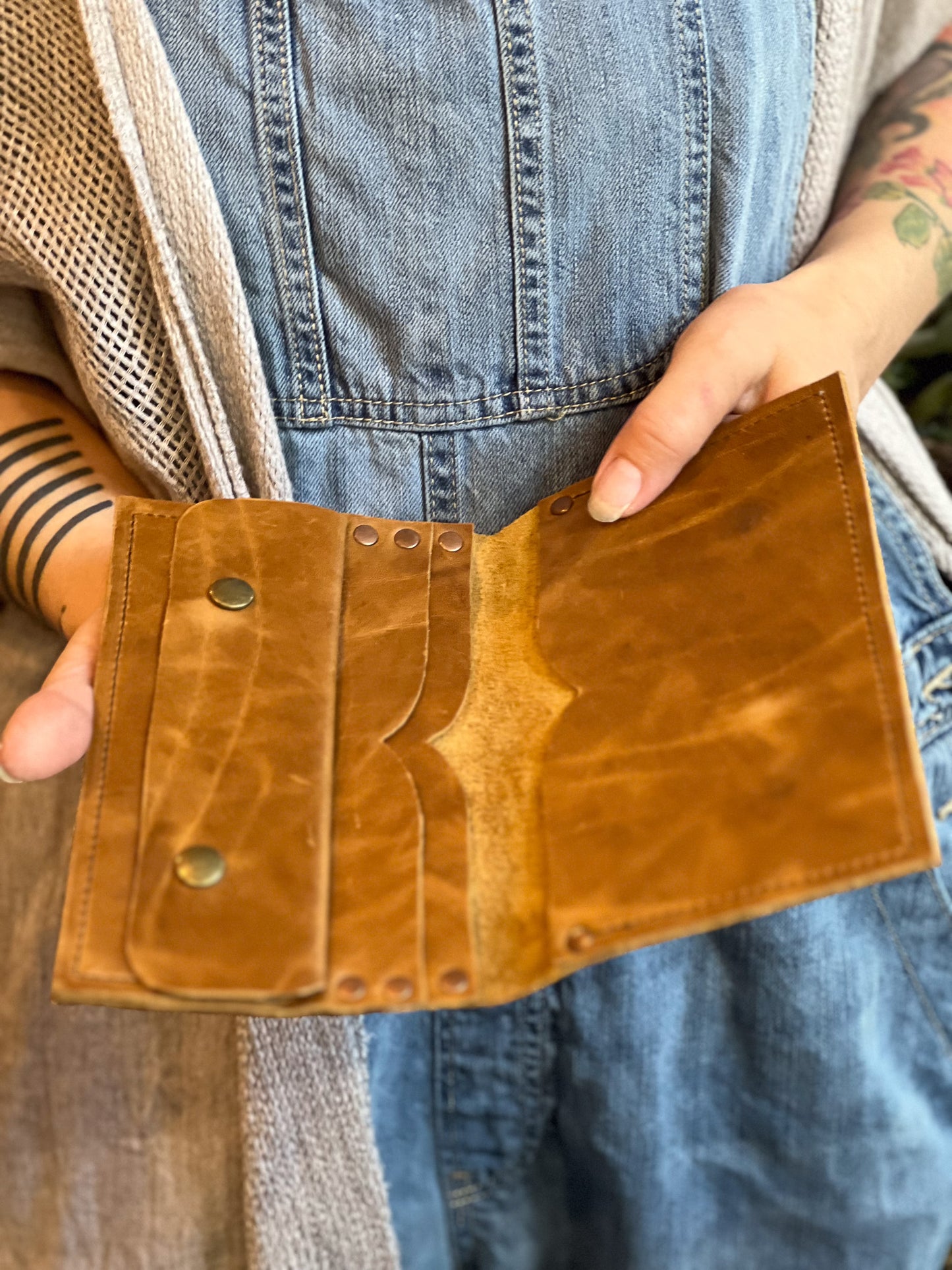 Brown Leather Billfold Wallet