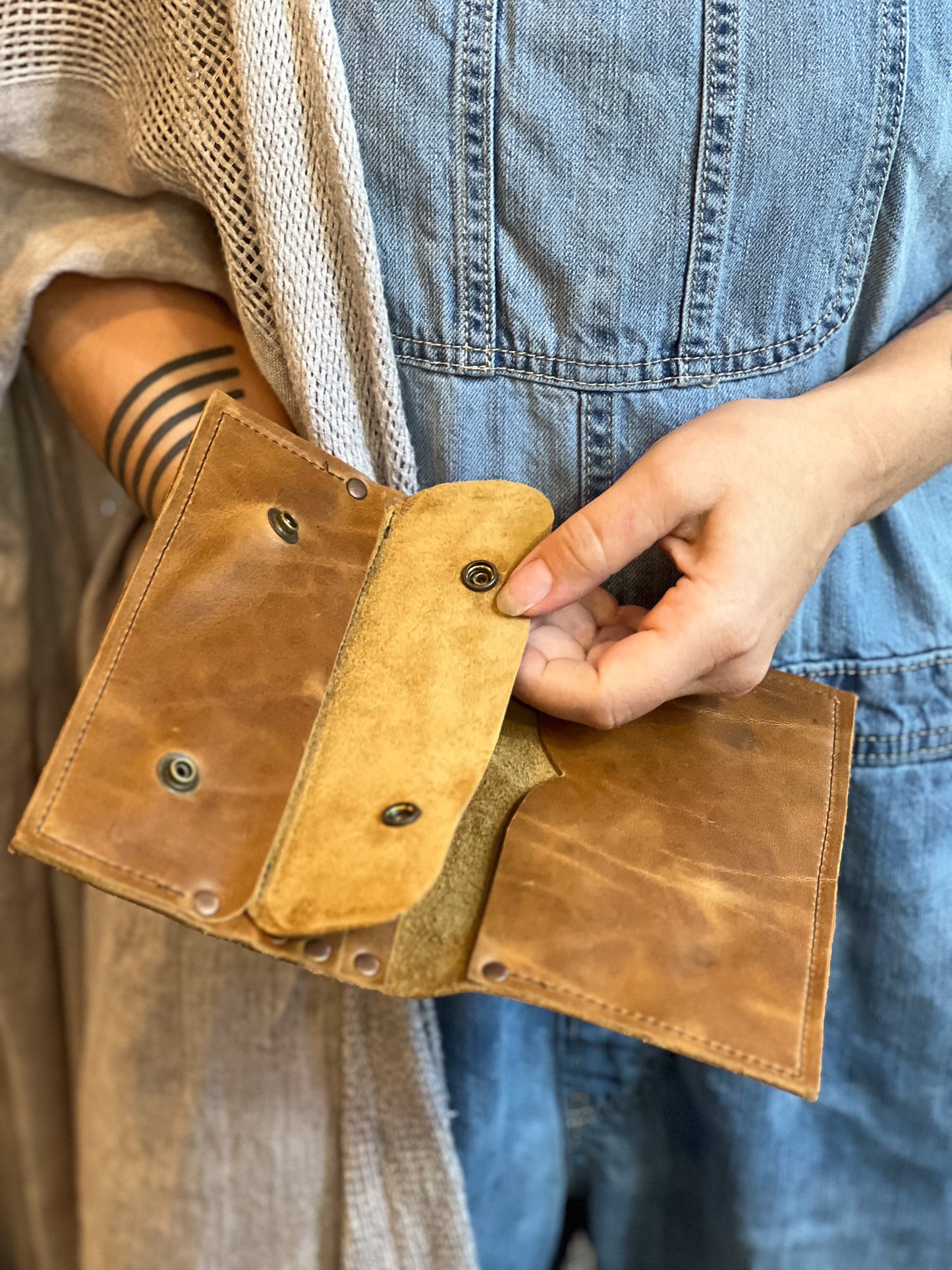 Brown Leather Billfold Wallet
