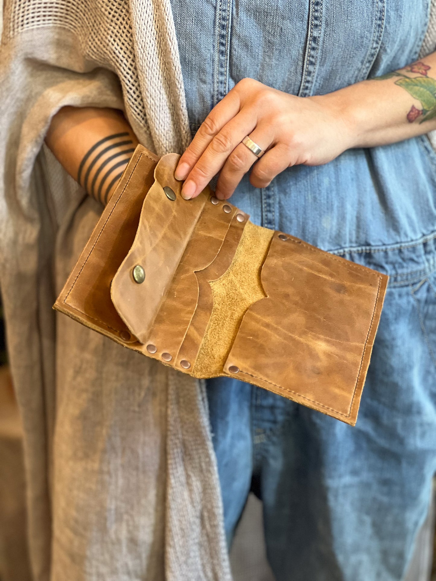 Brown Leather Billfold Wallet