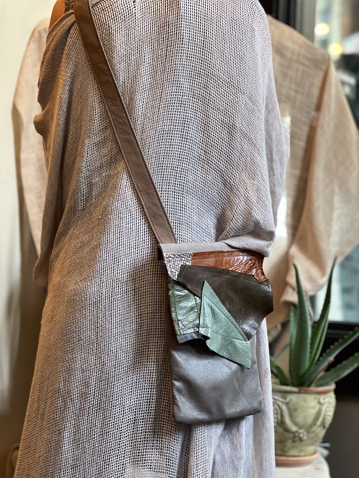 Patchwork Crossbody Messenger Bag