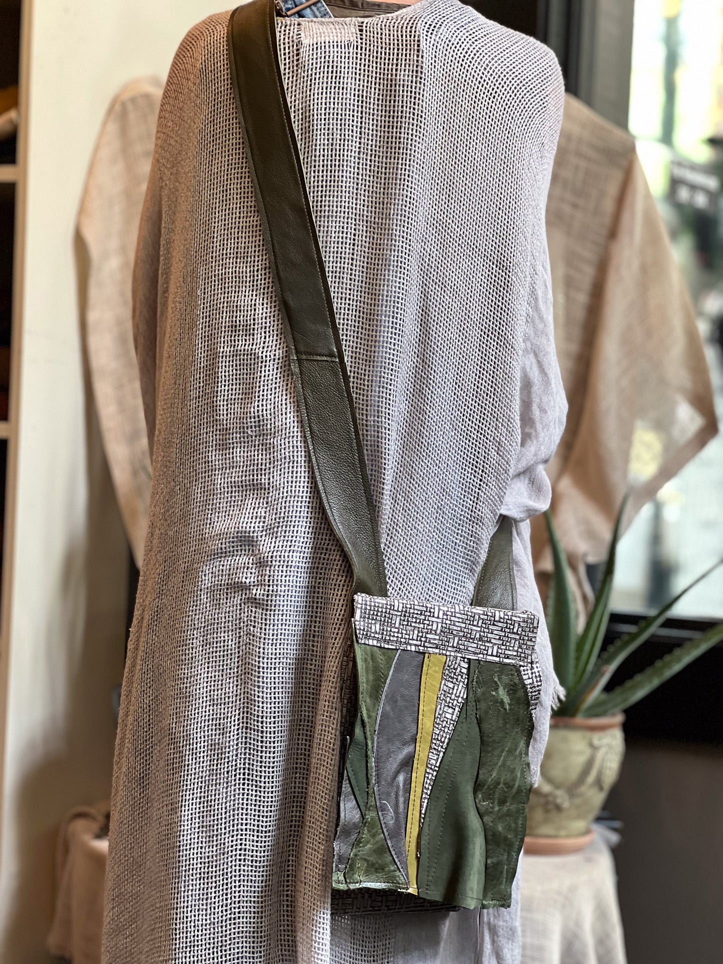 Jade Patchwork Leather Crossbody Bag