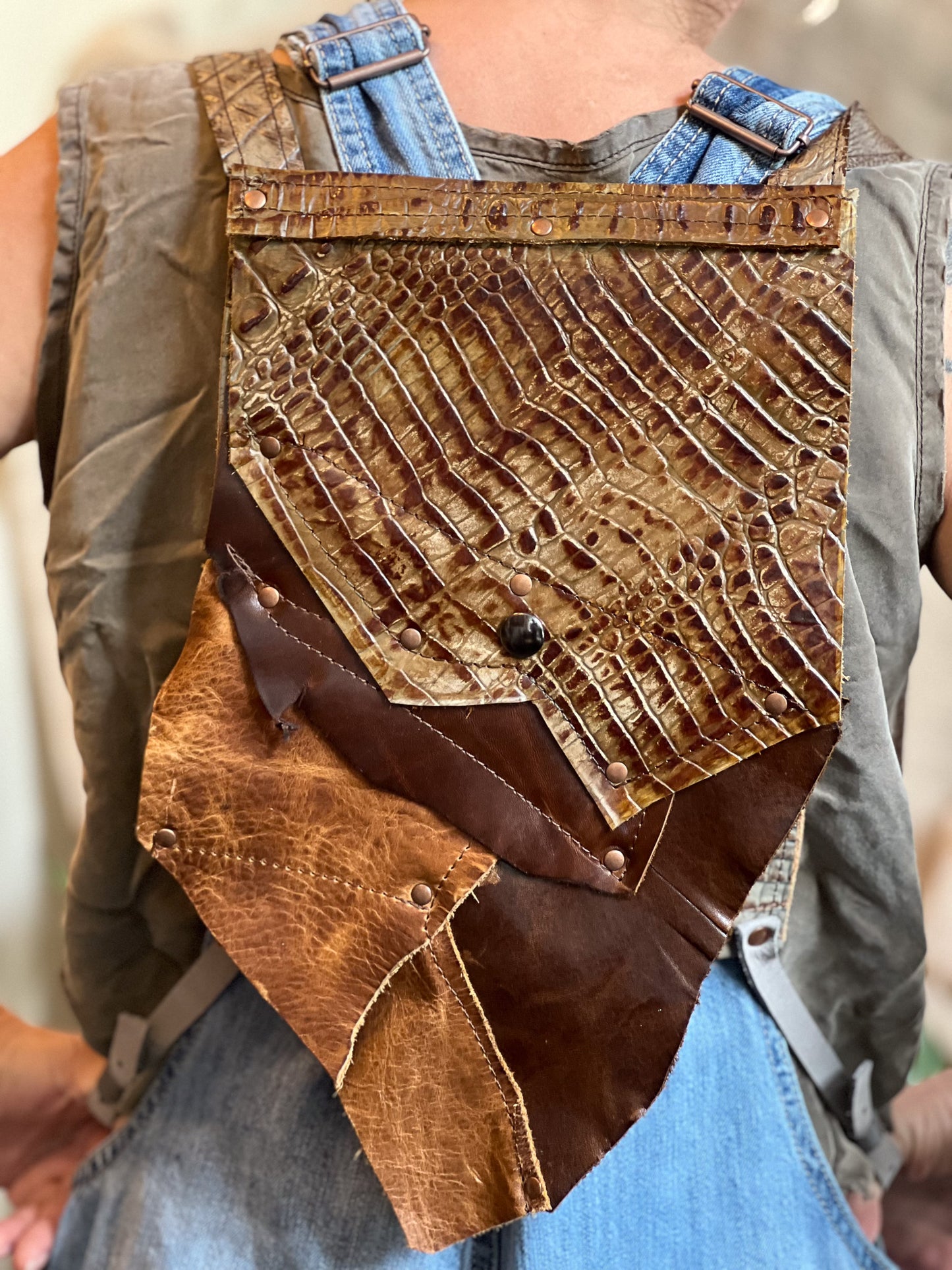 Antique Exotics Leather Mini Backpack