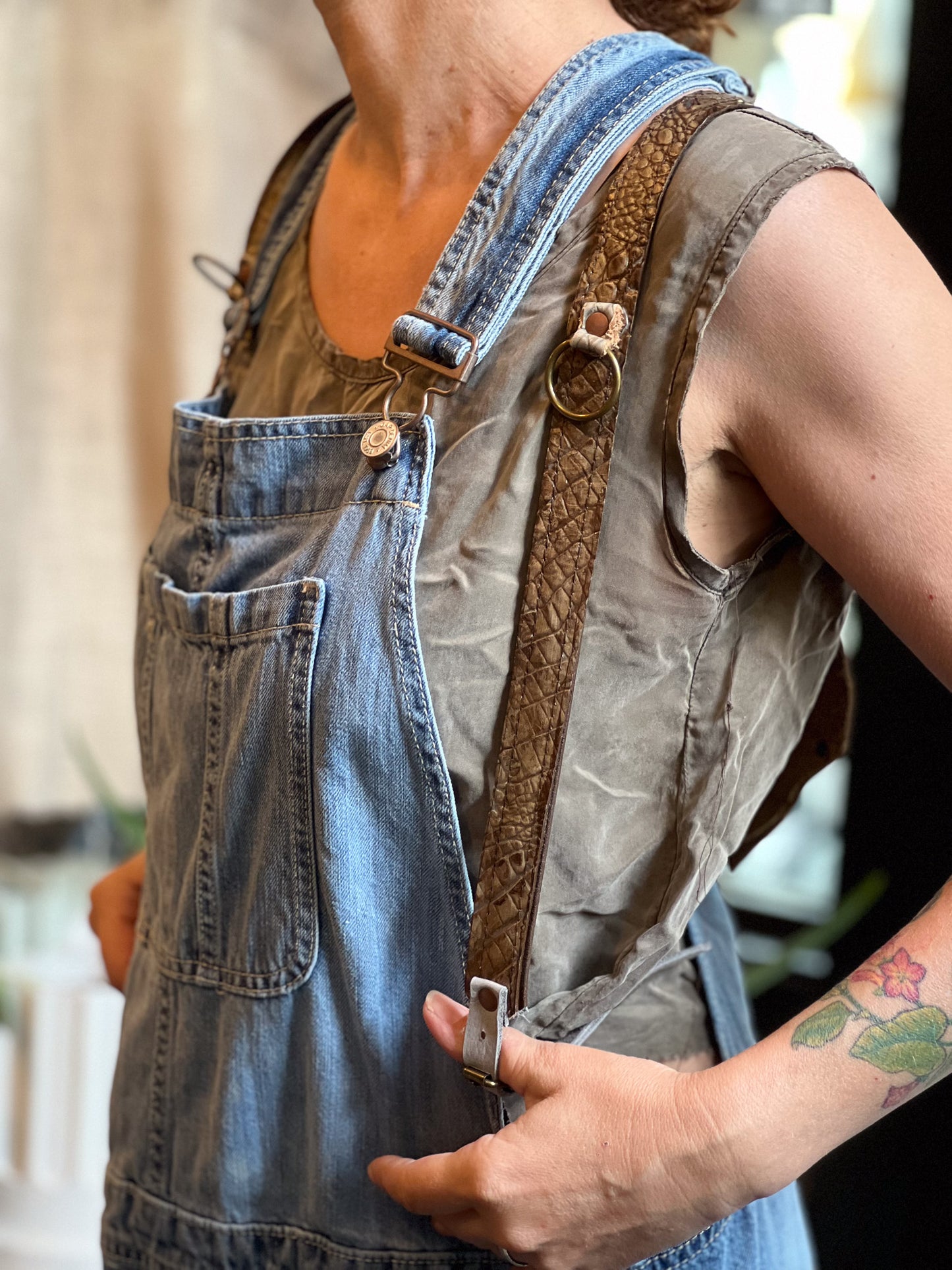 Antique Exotics Leather Mini Backpack