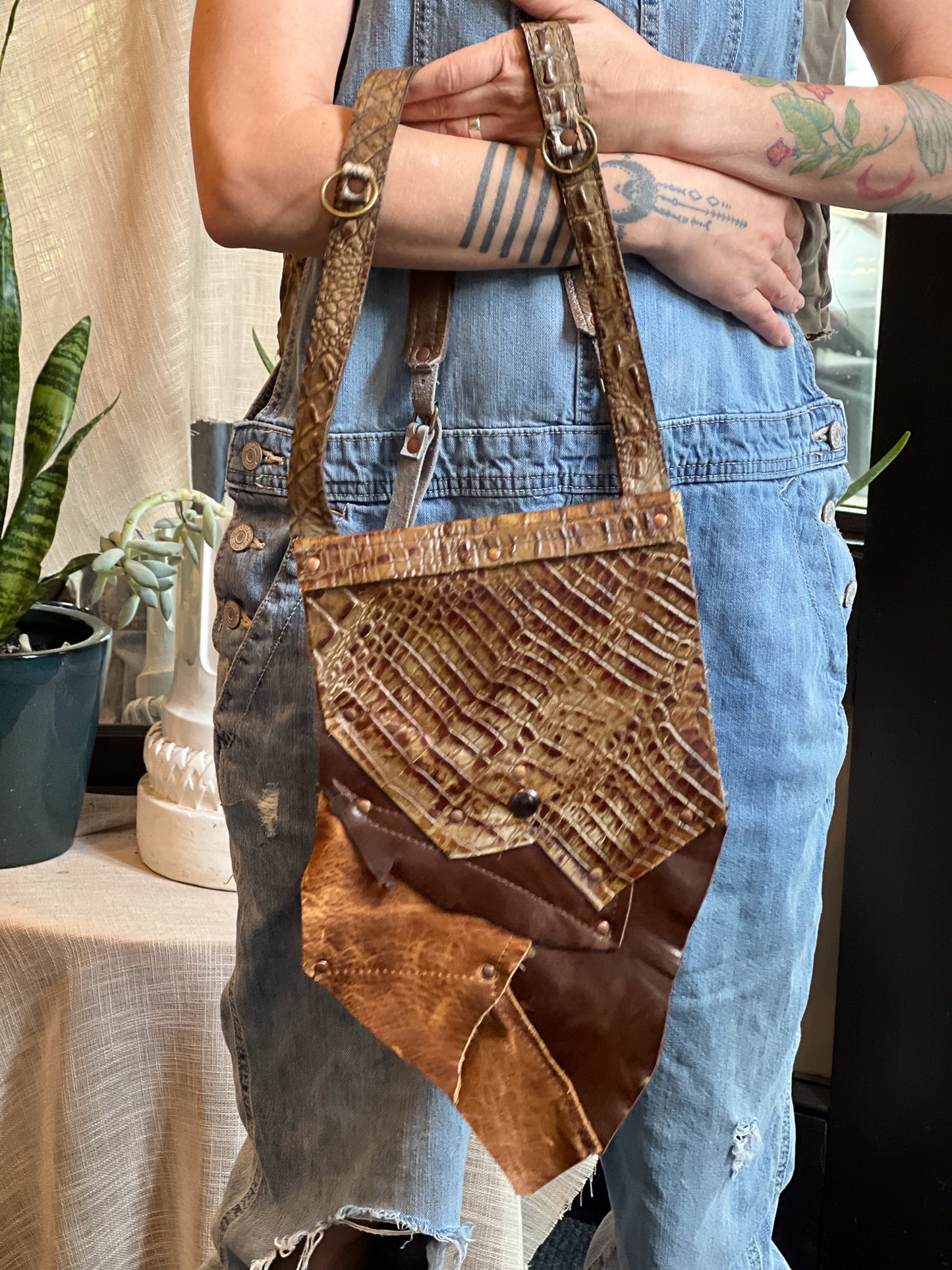 Antique Exotics Leather Mini Backpack