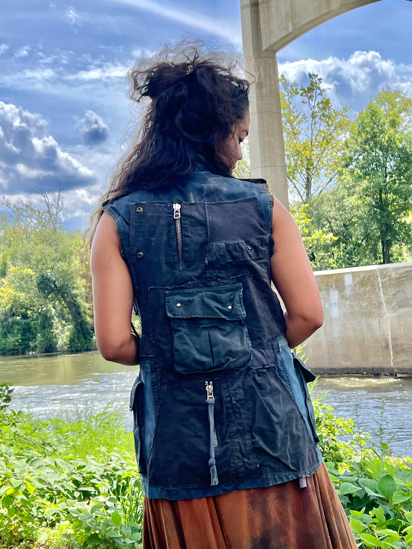 Indigo Unisex Cargo Apocalyptic Vest