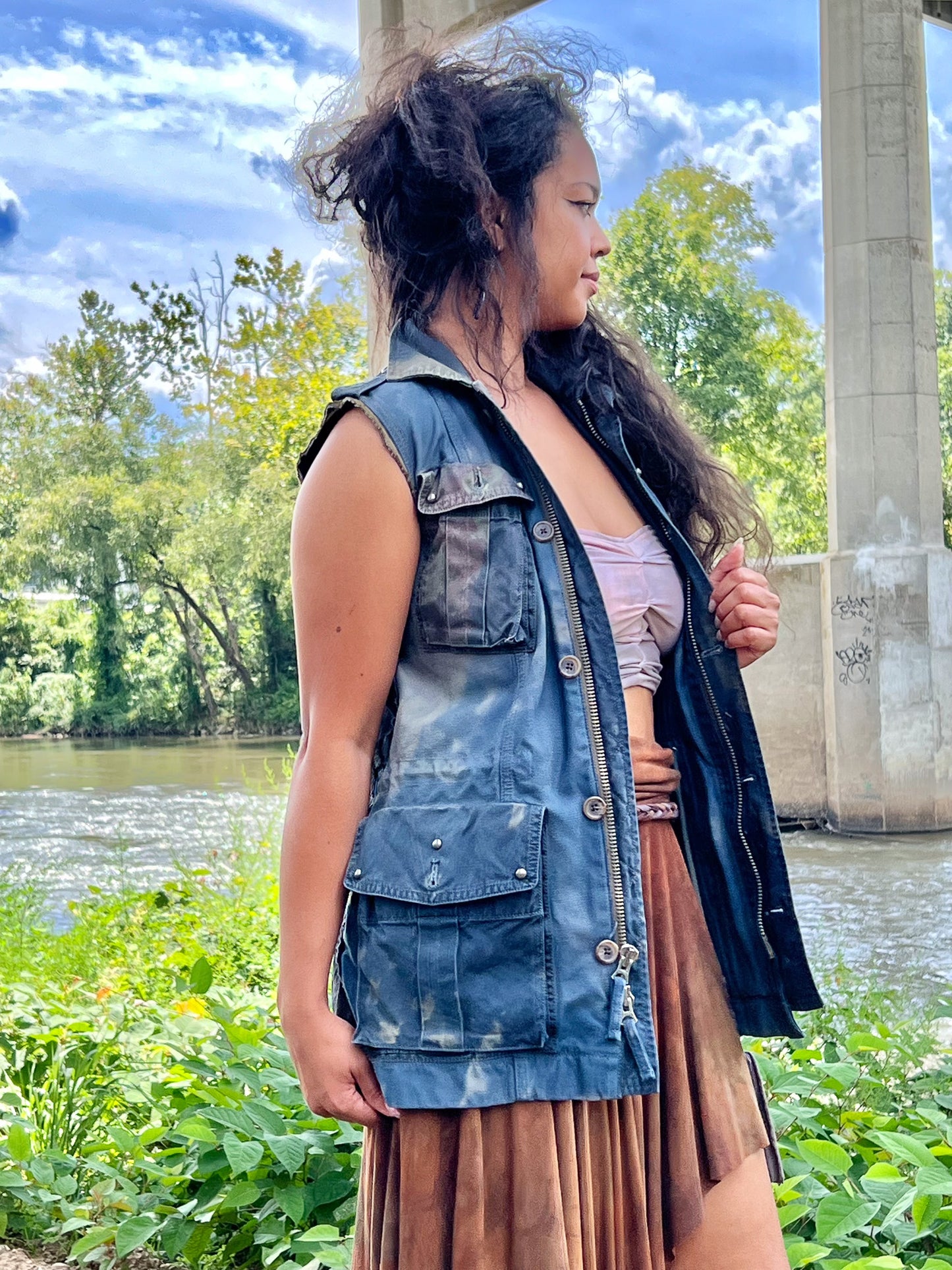 Indigo Unisex Cargo Apocalyptic Vest