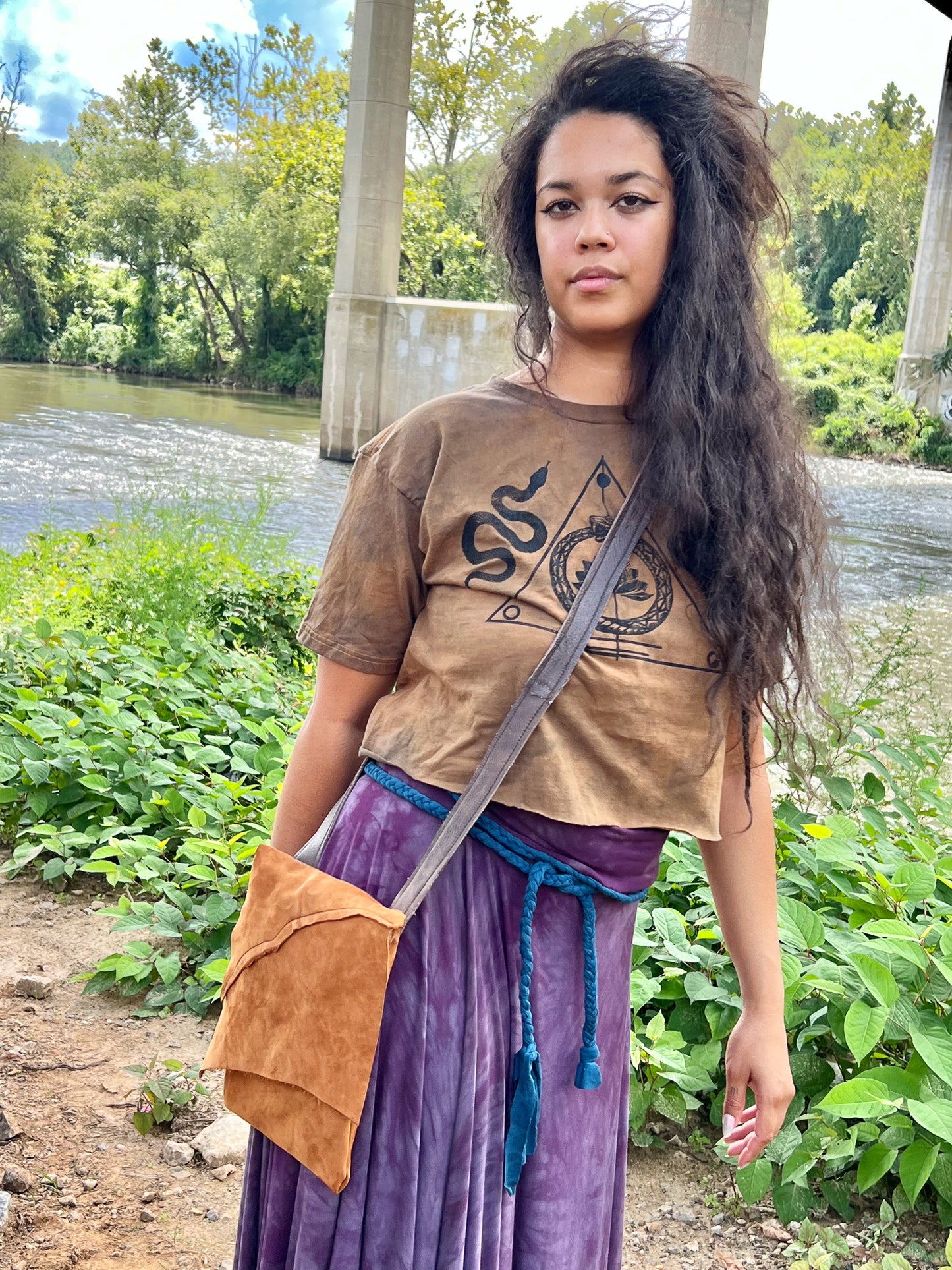 Sienna Nubuck Leather Crossbody Mini Bag
