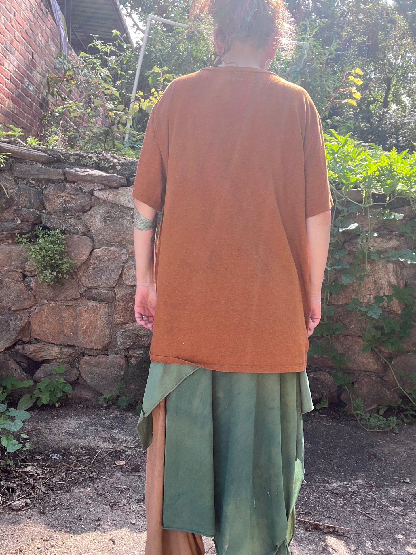 Orange Upcycled 'Transformation' Shirt