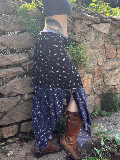 Starry-Night High Low Skirt