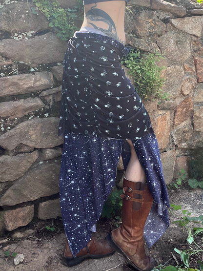 Starry-Night High Low Skirt