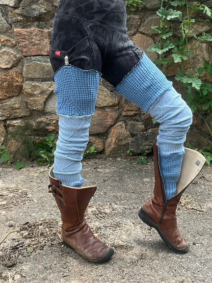 Ice Blue Sweater Legwarmers