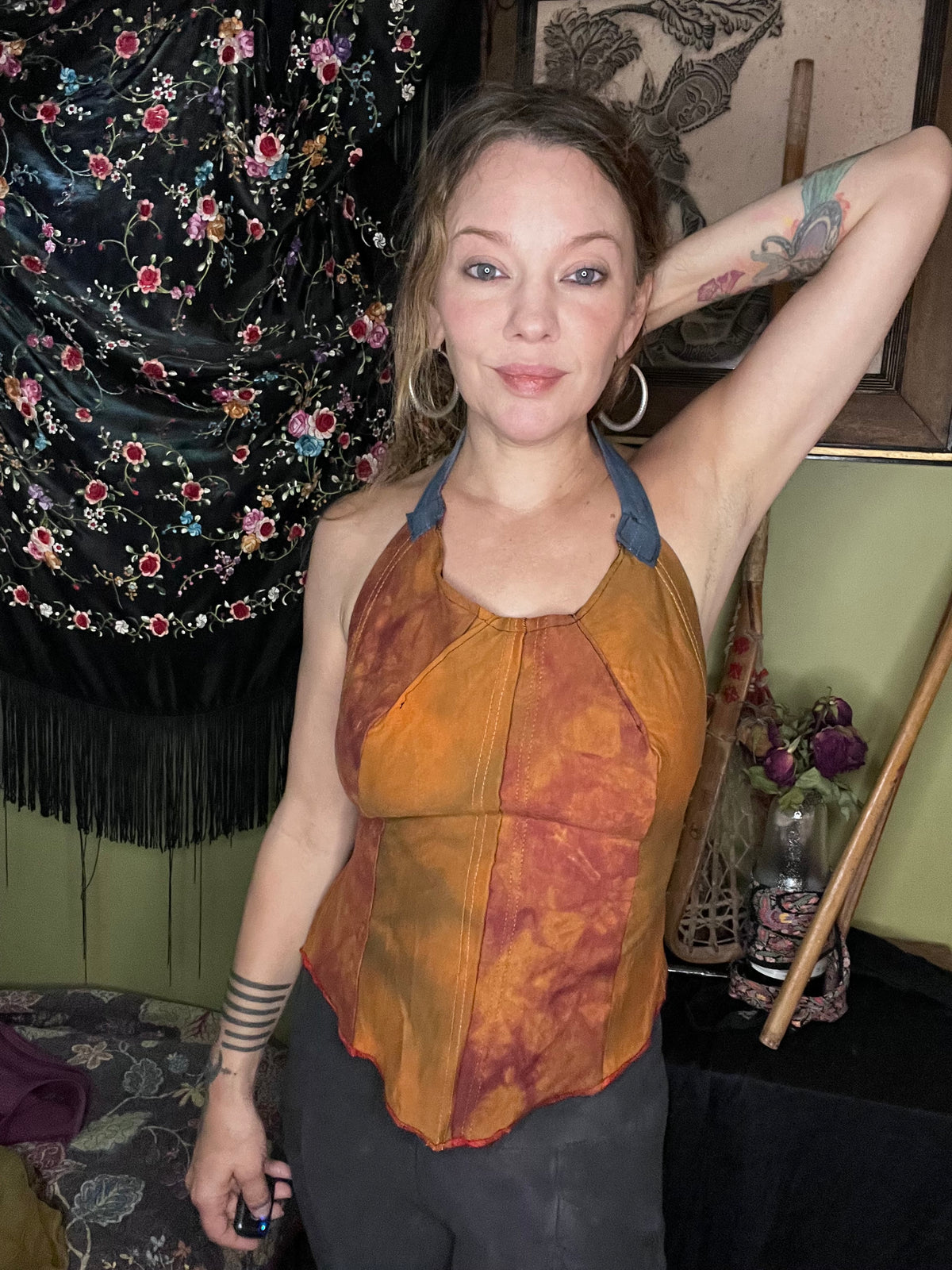 Magma Dyed 100% Cotton Halter Top