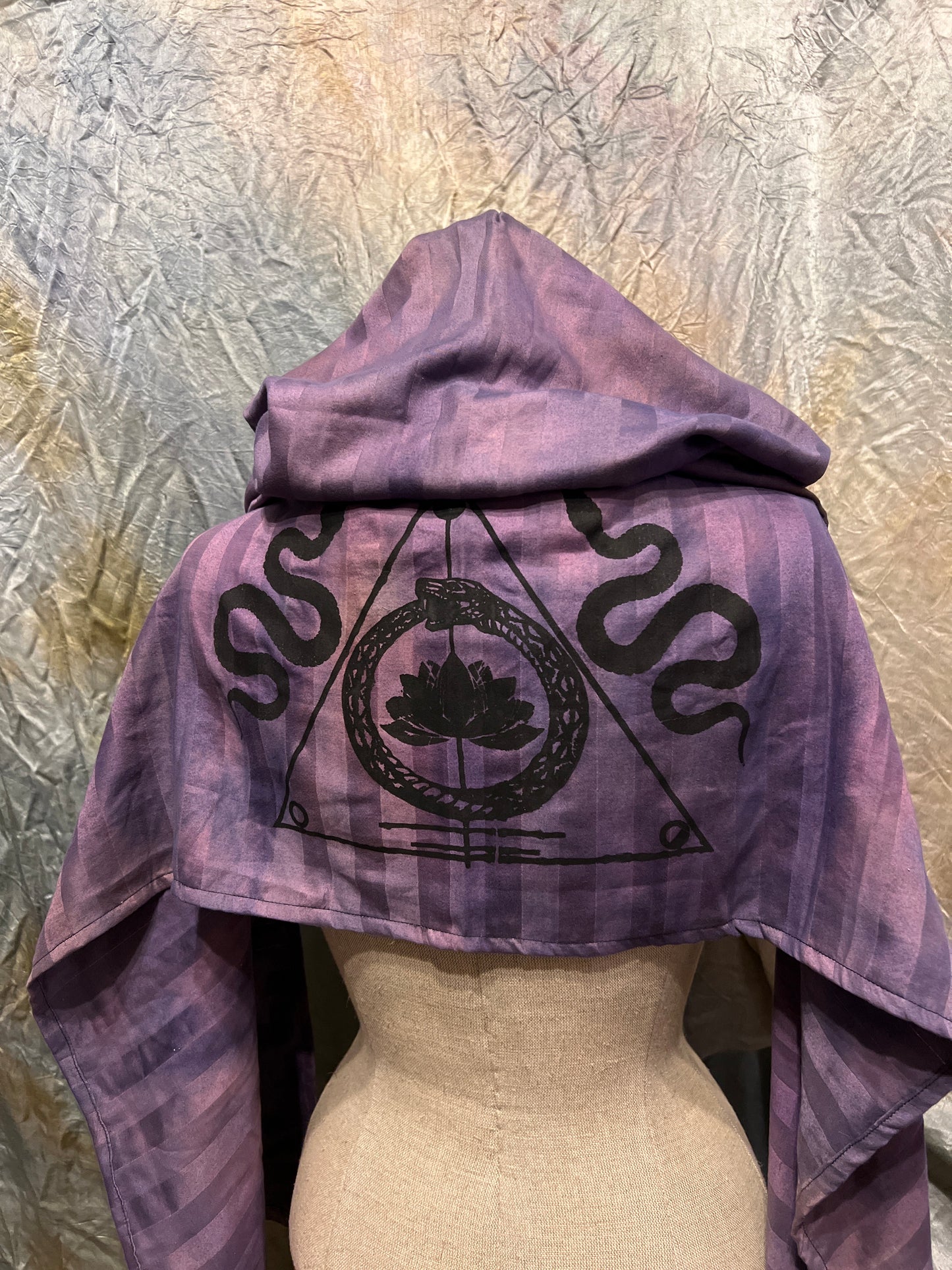 Violet Wrap-Around Hooded Top