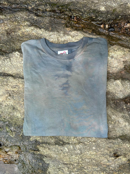 LO - Small - Dyed Aqua Blue Organic Cotton Long Sleeve Shirt