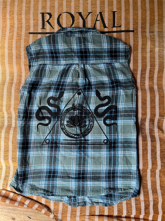Blue / Green Plaid Flannel w/ Protection Print