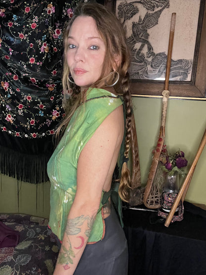 Sea Moss 100% cotton Dyed Halter Top