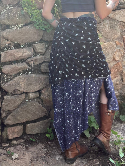 Starry-Night High Low Skirt