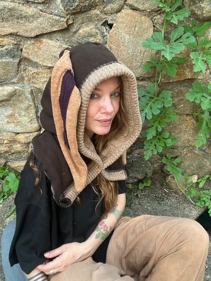 Mocha Bunny Ear Hood