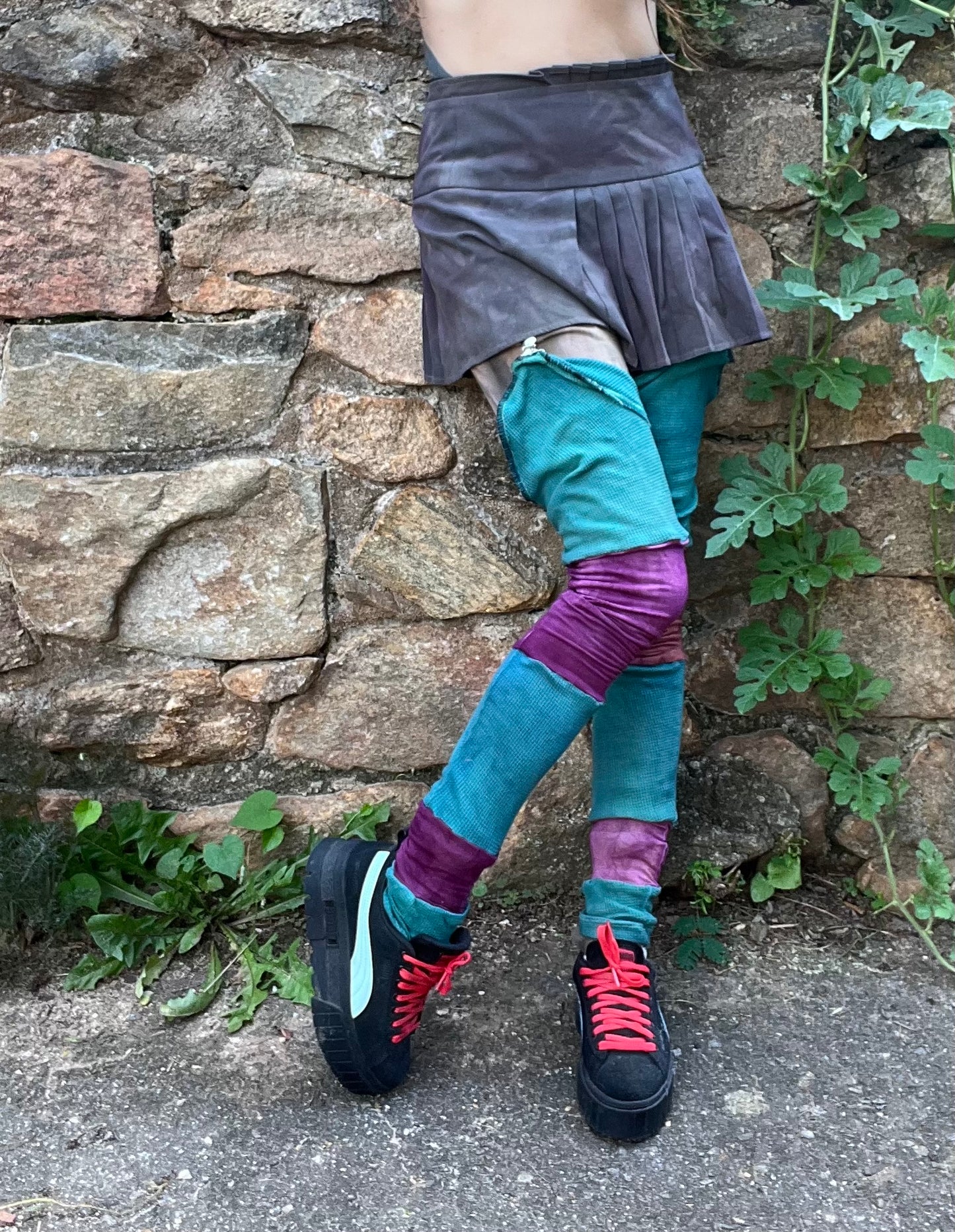 Turquoise & Magenta Leg Warmers