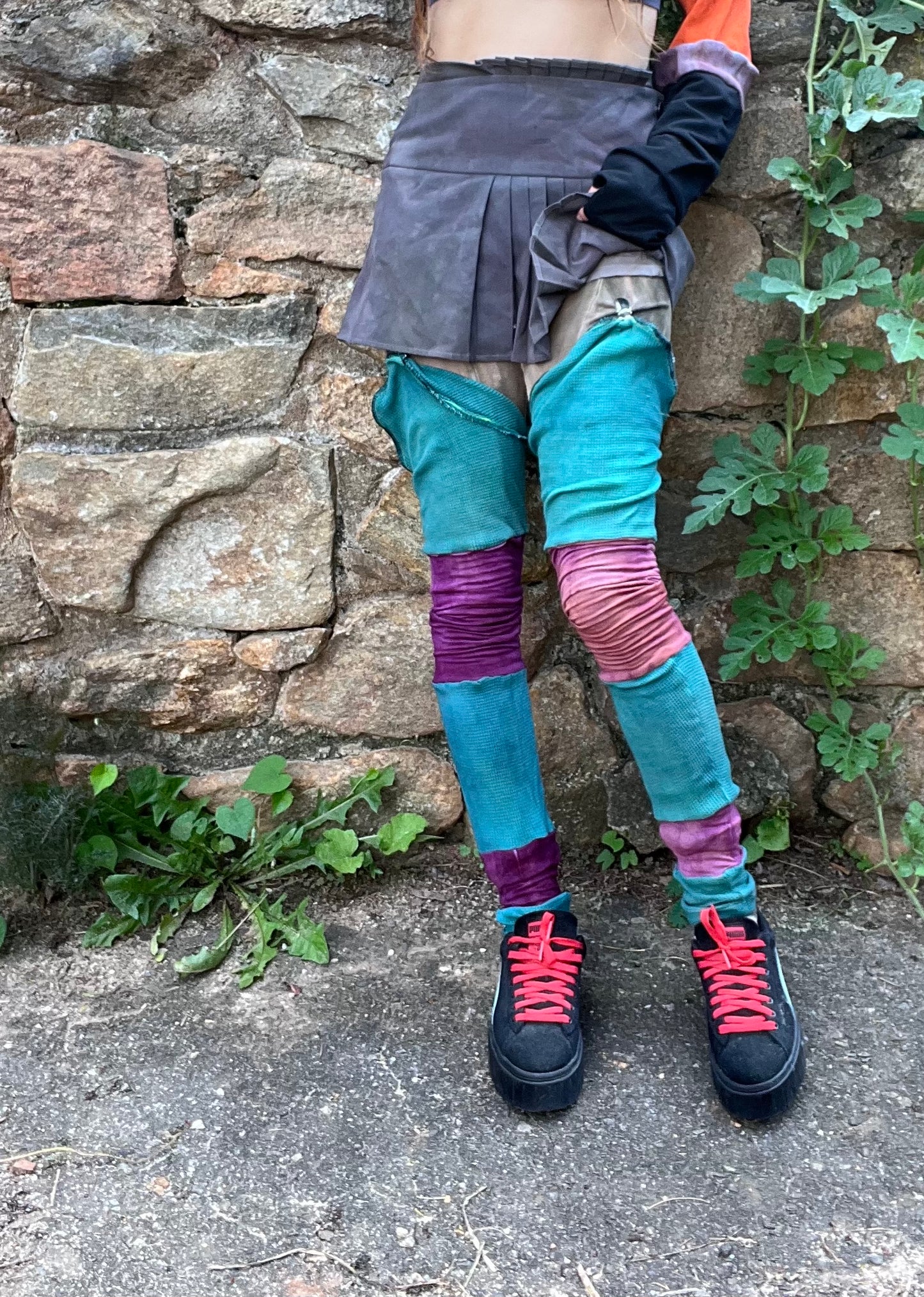 Turquoise & Magenta Leg Warmers