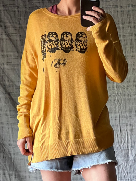 Marigold Owl sweater