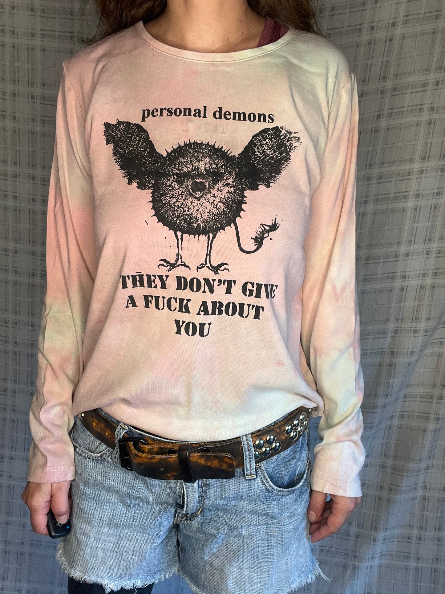 100% cotton "personal demons" Long Sleeve