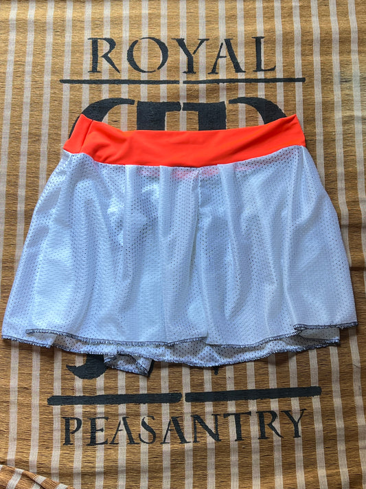 White Mesh Mini Skirt