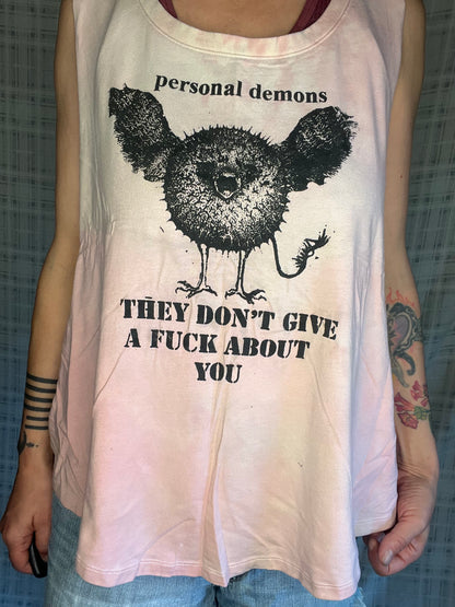 Pink "personal demons" Tank