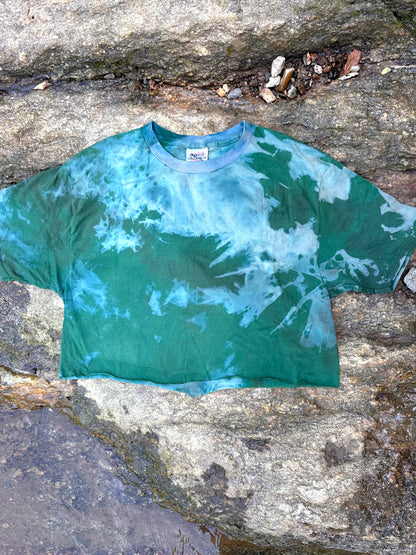 LO - Large - Dyed Seafoam Organic Cotton Crop T-Shirt
