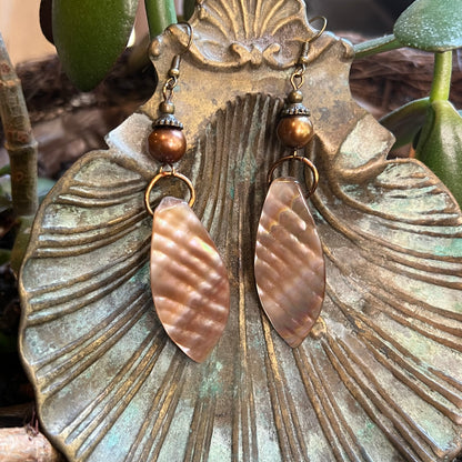 Abalone Shell Dangle Earrings